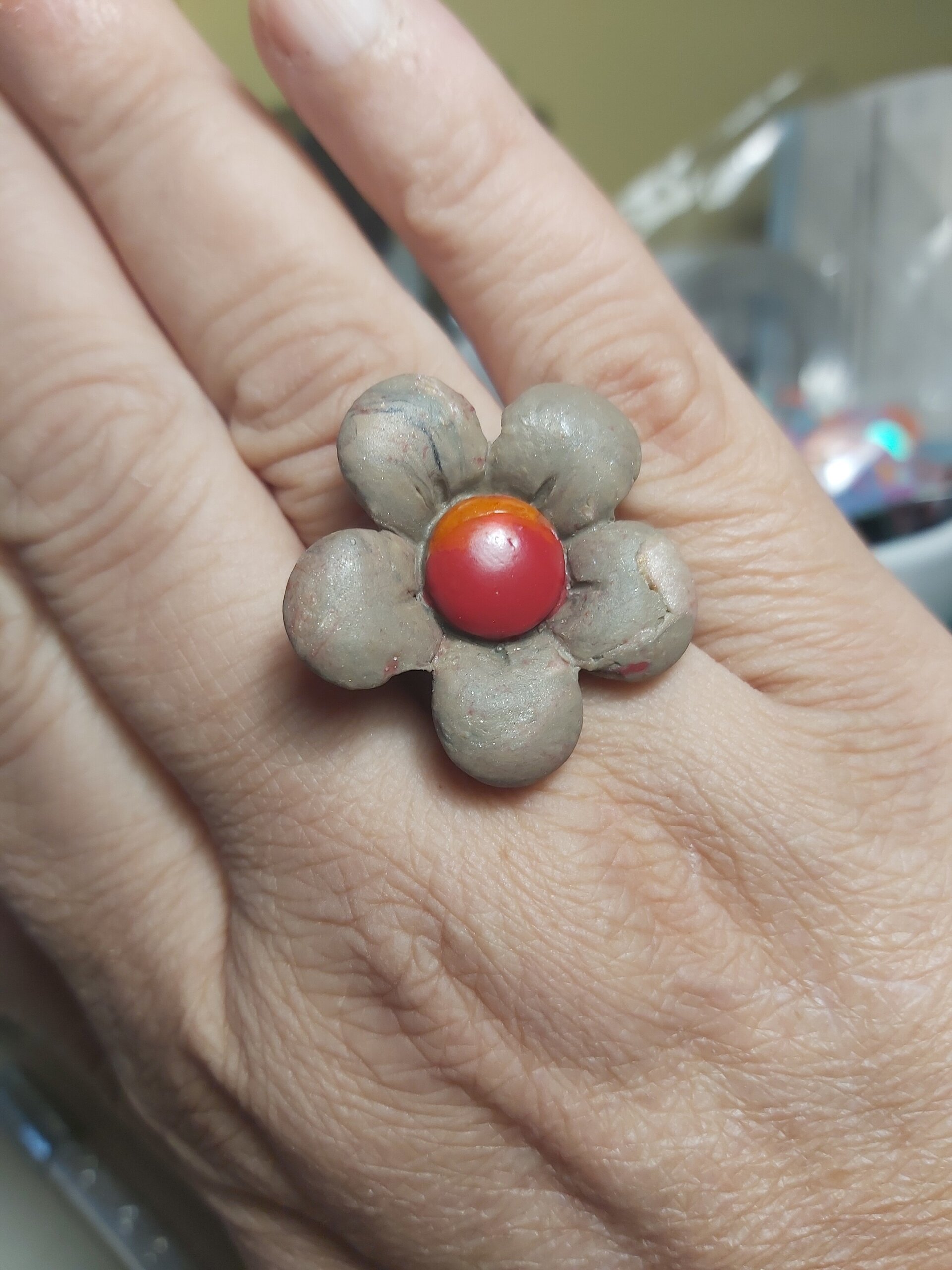 COLLAR, ANILLO Y PENDIENTES FLOR - 5