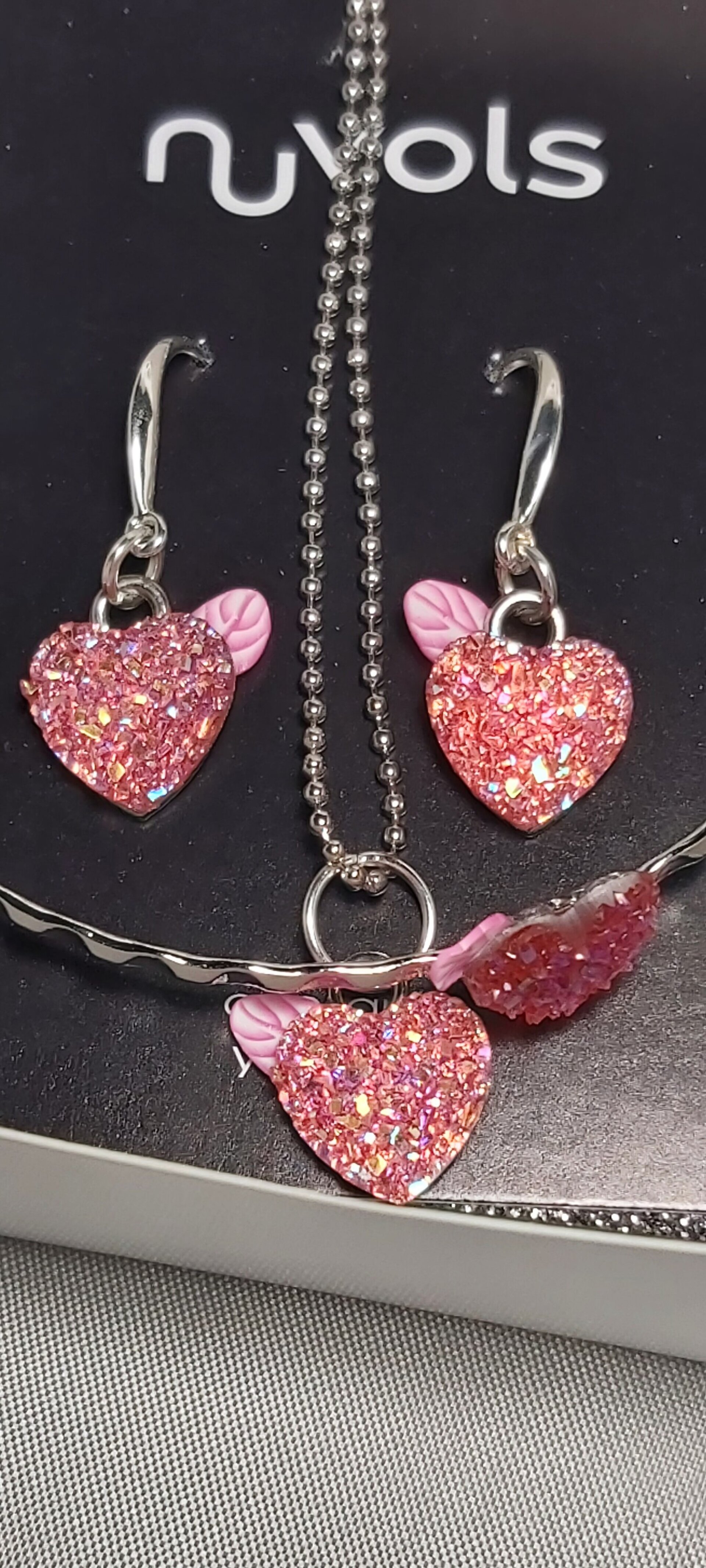 PINK LOVE. CONJUNTO DE PENDIENTES, PULSERA Y COLGANTE - 3