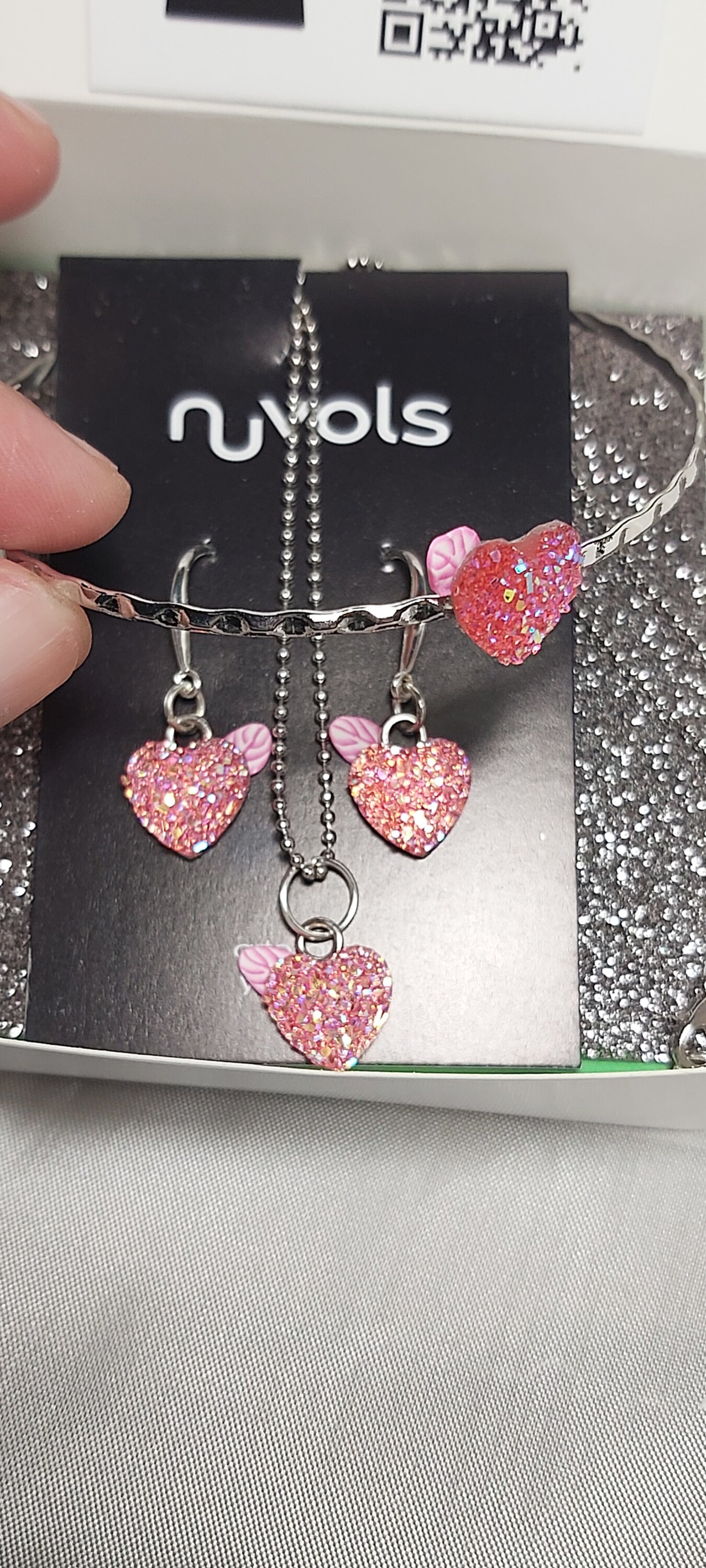 PINK LOVE. CONJUNTO DE PENDIENTES, PULSERA Y COLGANTE - 2