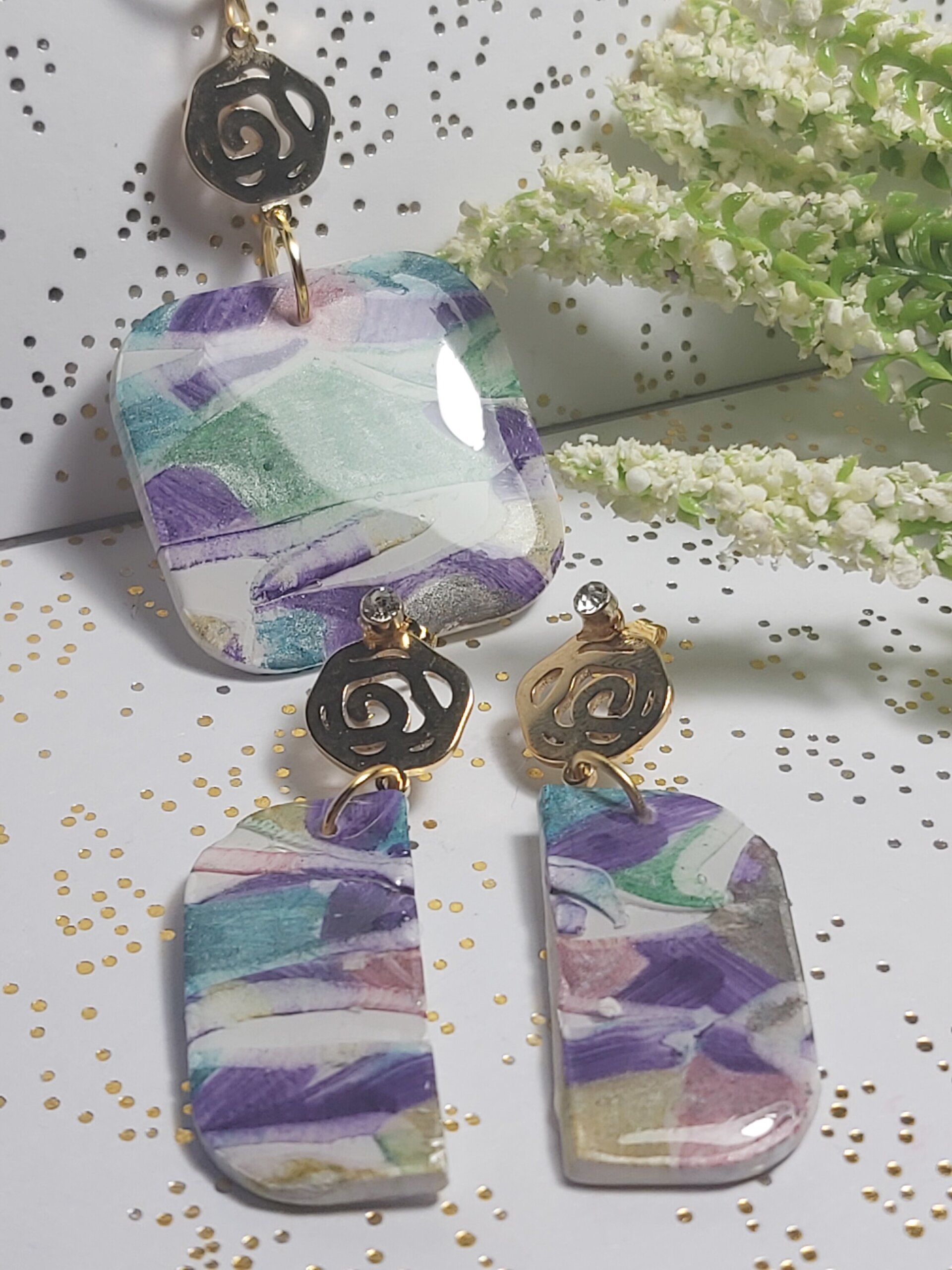 SELVA. CONJUNTO DE COLGANTE Y PENDIENTES. - 3